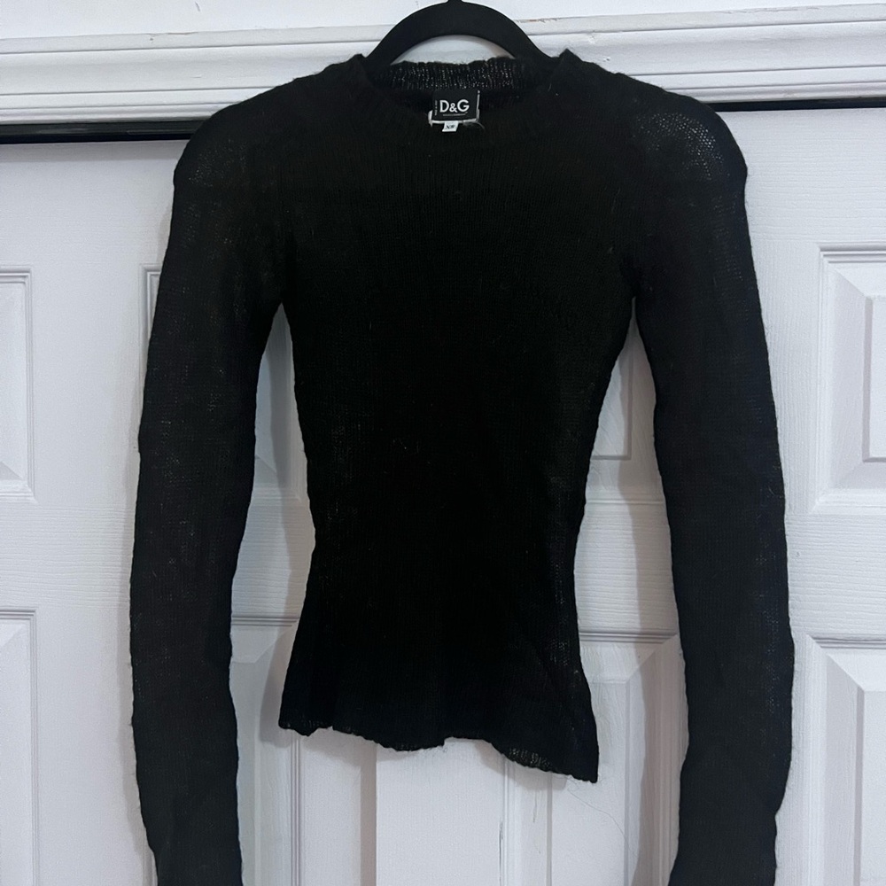 D&G Elegant Black Knit Sweater